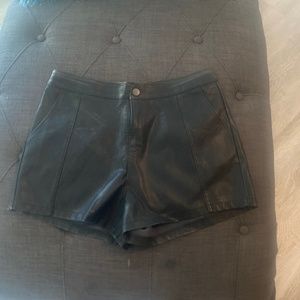 Fashion Nova leather shorts